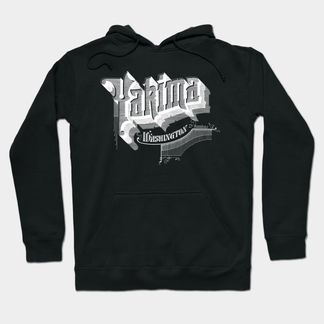 Vintage Yakima, WA Hoodie by DonDota